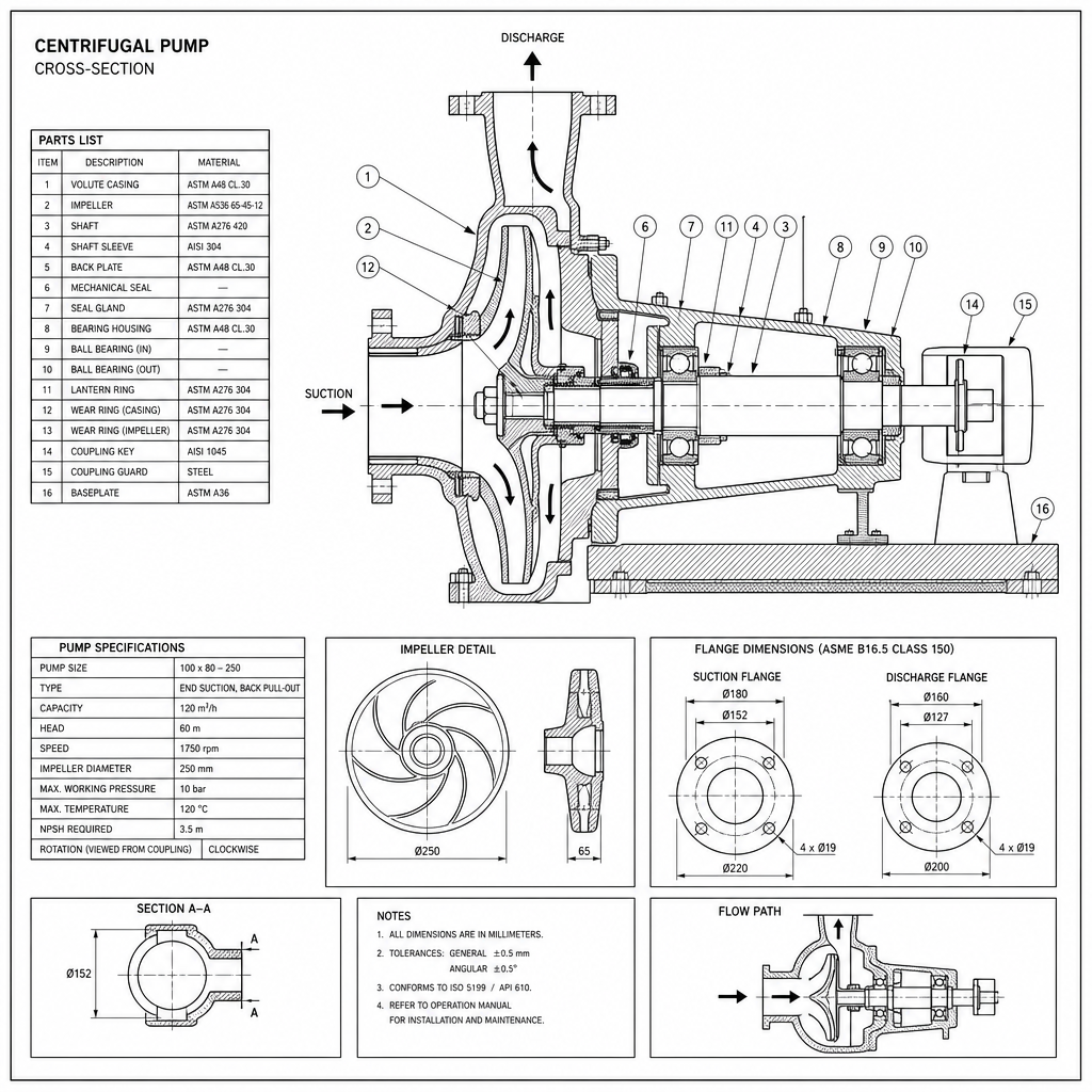 Centrifugal pump C50